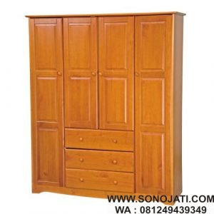 Lemari Pakaian Minimalis 4 Pintu