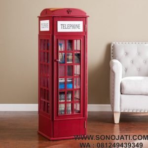 Lemari Hias Kaca Telephone