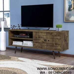 Bufet TV Unik Kaki Kayu