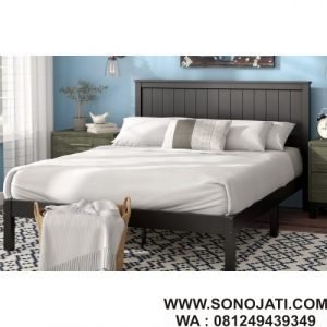 Tempat Tidur Modern Hitam Letha