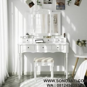 Set Meja Rias Minimalis 3 Cermin Soares