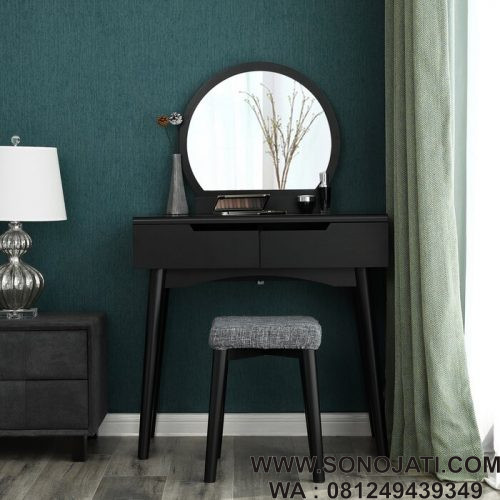 Set Meja Rias Minimalis Dark Circle