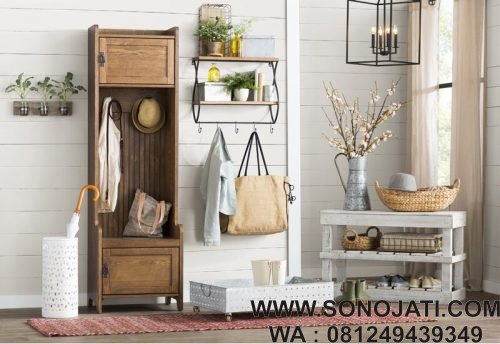 Rak Sepatu Minimalis Barnwood