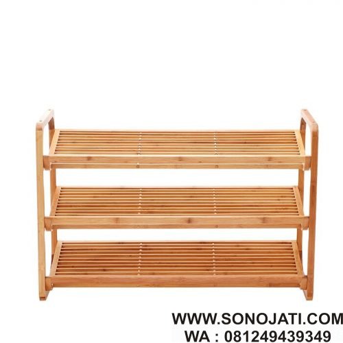 Tempat Sepatu Melengkung 3 Tingkat