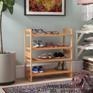 Rak Sepatu Stackable 4 Tingkat 12 Tingkat