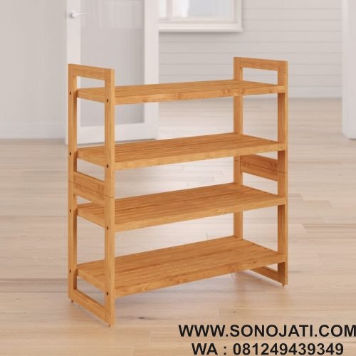 Rak Sepatu Stackable 4 Tingkat 12 Tingkat