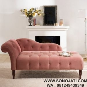 Kursi Malas Minimalis Tufted Chaise Lounge