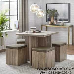 Set Meja Makan Minimalis Badillo