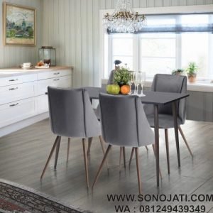 Set Kursi Makan Jati Modern Throckmorton