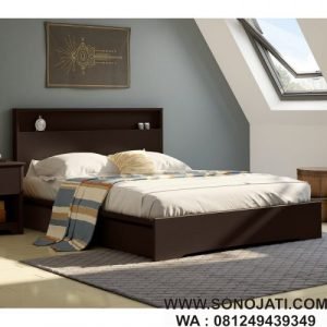 Ranjang Tidur Minimalis Modern Basic Queen