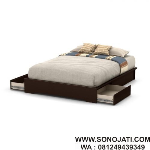Ranjang Tidur Minimalis Modern Basic Queen