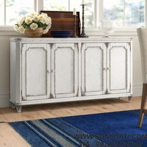 Bufet TV Jati Minimalis Modern Raunds