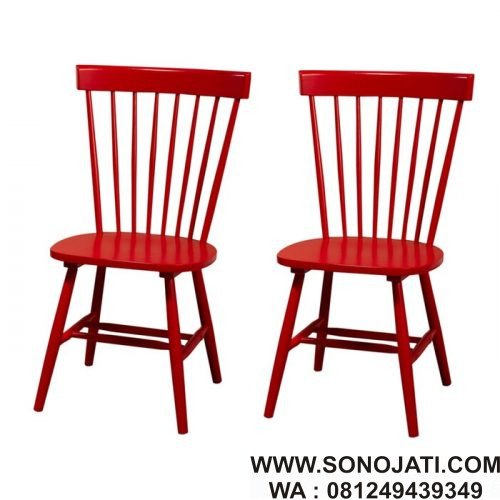Kursi Cafe Minimalis Merah Roudebush