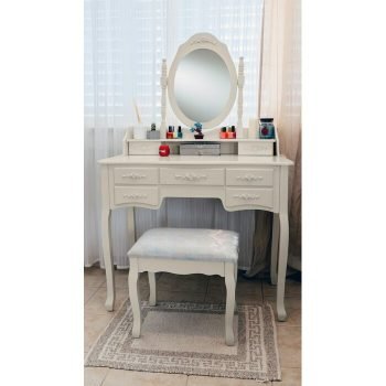 Meja Rias Minimalis Jati Ukiran Ponticus Deluxe