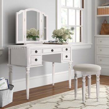 Model Meja Rias Minimalis Jati Set Torrance Vanity