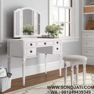 Model Meja Rias Minimalis Jati Set Torrance Vanity