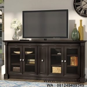 Bufet TV Minimalis Kayu Jati Walworth