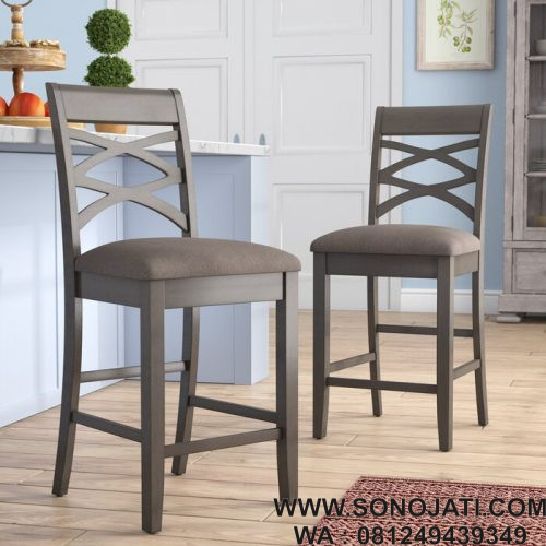 Kursi Bar Kayu Minimalis Jeanine Wood