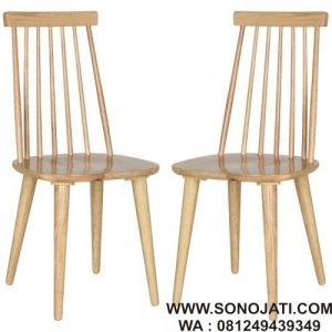 Kursi Makan Minimalis Natural Spindle a
