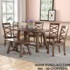 Set Meja Makan Kayu Jati Minimalis Bailee 6 Piece