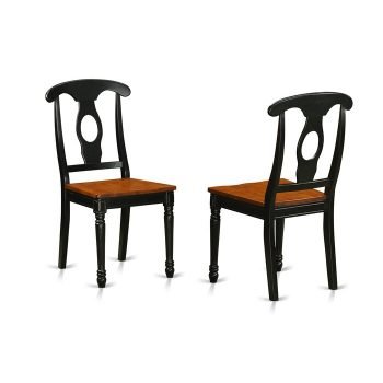 Set Kursi Meja Makan Minimalis Kayu Solid Hitam & Cherry Pilger