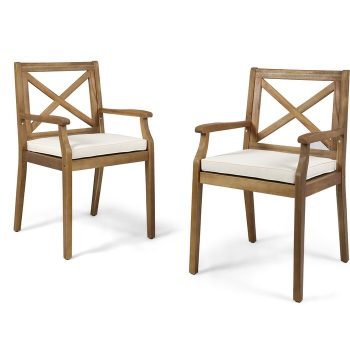 Kursi Teras Kayu Minimalis Antonia Cushion (Set 2)