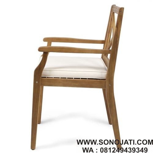 Kursi Teras Kayu Minimalis Antonia Cushion (Set 2) c Kursi Teras Kayu Minimalis Antonia Cushion (Set 2)