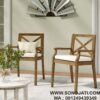 Kursi Teras Kayu Minimalis Antonia Cushion (Set 2)