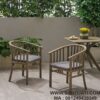 Kursi Teras Minimalis Lengkung Thacker Outdoor (Set 2)