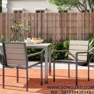 Kursi Teras Minimalis Shawn Stacking Patio (Set 2)