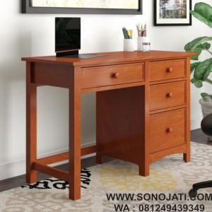 Meja Kerja Kantor Minimalis Halvorson Solid Wood
