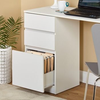 Meja Kerja Kayu Carl 3 Drawer