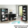 Meja Kerja Kantor Minimalis Black Axess