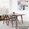 Meja Makan Kayu Solid Lewin