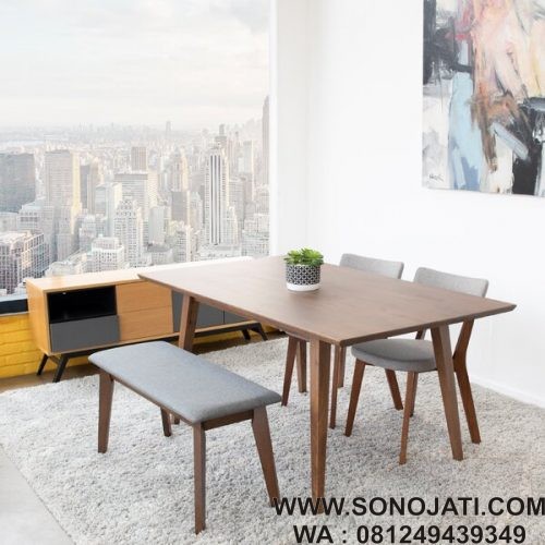 Meja Makan Kayu Solid Lewin b Meja Makan Kayu Solid Lewin