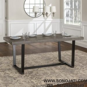 Meja Makan Minimalis Modern Neely Distressed