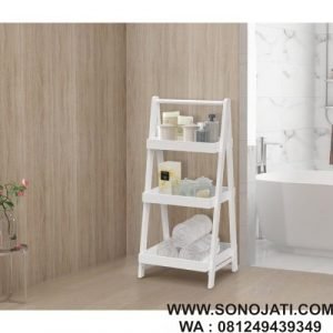 Rak Kamar Mandi Dari Kayu Solid Branxton