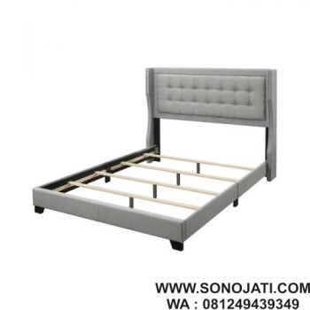 Tempat Tidur Kayu Minimalis Keya Upholstered