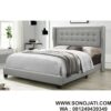 Tempat Tidur Kayu Minimalis Keya Upholstered