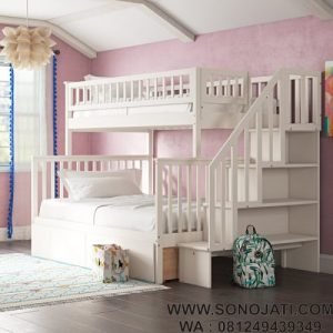 Tempat Tidur Tingkat Minimalis Shyann Staircase