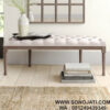 Bangku Kayu Jati Alida Tufted