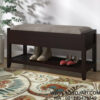 Bangku Kayu Jati Minimalis Natural Lambrecht Upholstered
