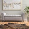 Bangku Santai Penyimpanan Claxton Upholstered Flip top