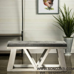 Bangku Tamu Minimalis Carla Upholstered