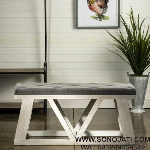 Bangku Tamu Minimalis Carla Upholstered