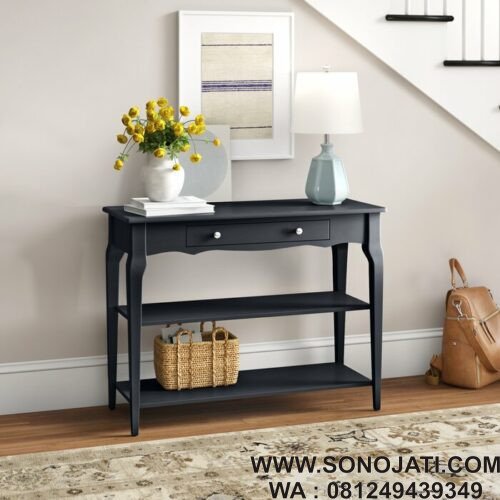 Console Table Hitam Shawnee