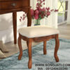 Kursi Meja Rias Natural Ukir Hudak Solid Wood