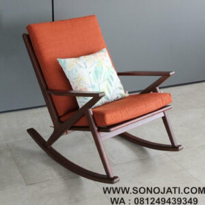 Kursi Sofa Goyang Kayu Minimalis Melina