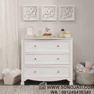 Lemari Baju Anak Perempuan Kalani 3 Drawer