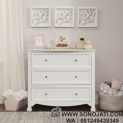 Lemari Baju Anak Perempuan Kalani 3 Drawer